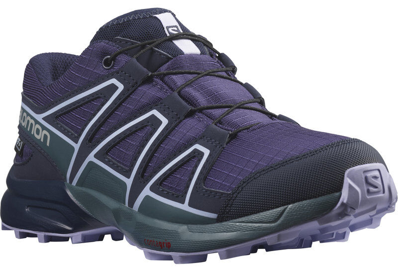 Salomon Speedcross Clima™ Waterproof - scarpe trail running - ragazze Grape/Mallard Blue/Lavender 32