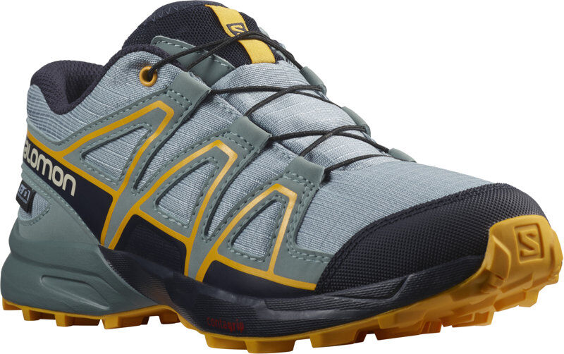 Salomon SPEEDCROSS CLIMA™ WATERPROOF – scarpe trailrunning – bambino Light Grey/Yellow 31