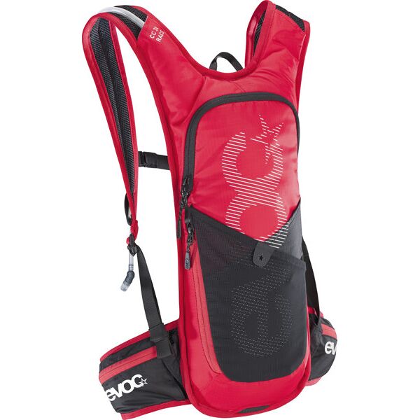 evoc cc 3l race + 2l bladder - zaino mtb con sacca idratazione inclusa red/black