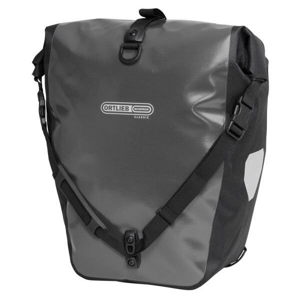 ortlieb back roller classic - borsa bici posteriore (due borse) grey/black