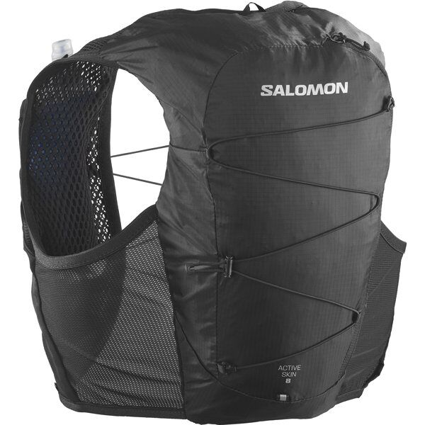 salomon active skin 8 - zaino trailrunning black l