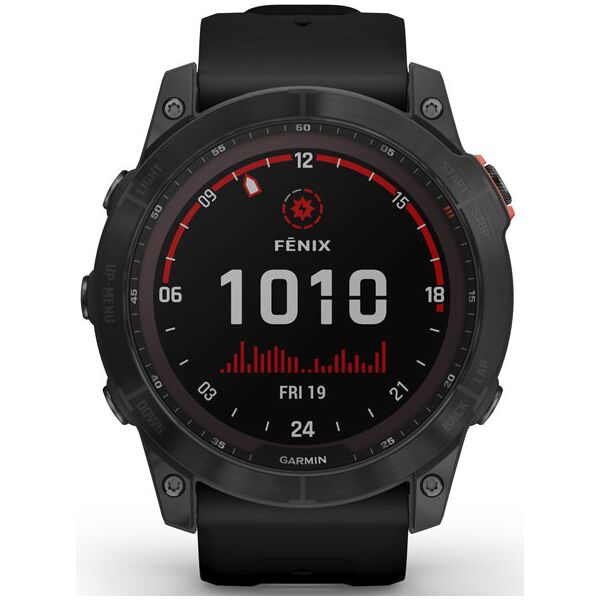 garmin fenix 7x solar - orologio multifunzione dark grey/black