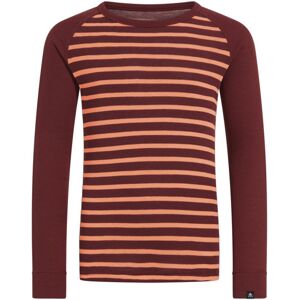 Odlo Active Warm Eco Stripes - maglietta tecnica - bambino Dark Red/Orange 80