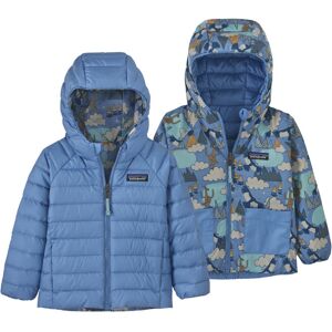 Patagonia Baby Reversible Down Hoody Jr - giacca piumino - bambino Light Blue/Multicolor 4A