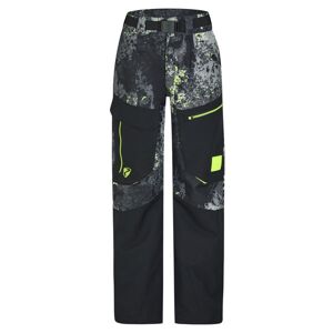 Ziener Akando Jun - pantaloni da sci - bambino Black/Green/Grey 128