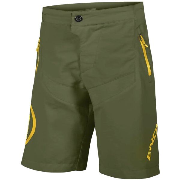 endura k mt500jr with liner - pantaloncino mtb - bambino green 9-10a