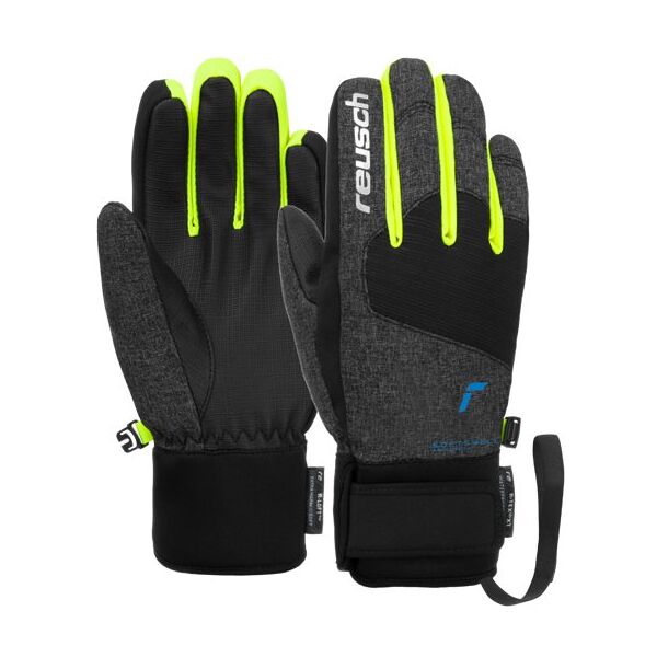 reusch simon r-tex xt junior - guanti da sci - bambino black/grey/yellow 4,5