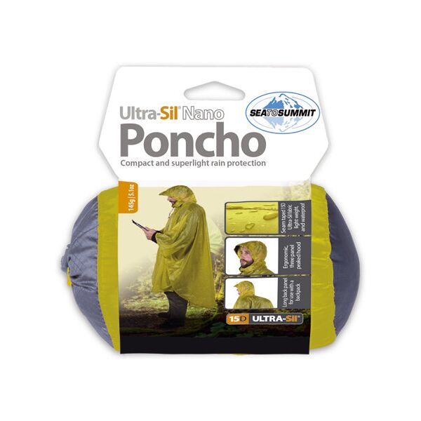 sea to summit poncho ultra-sil nano 15d - poncho green 140 x 118 cm