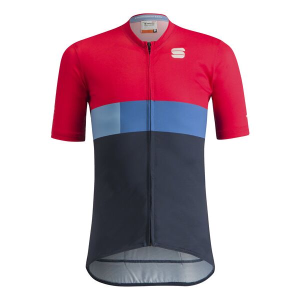 sportful snap kid - maglia ciclismo - bambini red/blue 8a