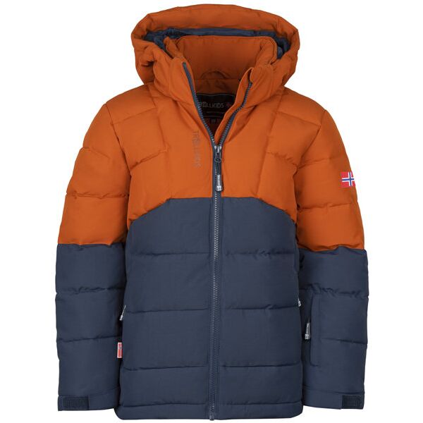 trollkids kids gryllefjord - giacca piumino - bambino orange/blue 116