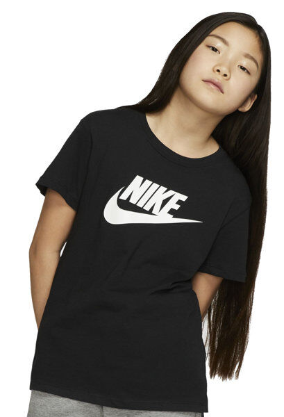 nike sportswear - t-shirt - ragazza black/white xl
