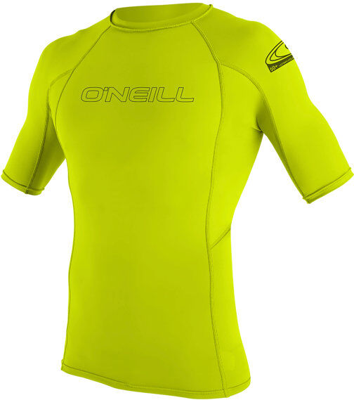 o'neill basic skins s/s rash guard - maglia a compressione - bambino yellow 12a