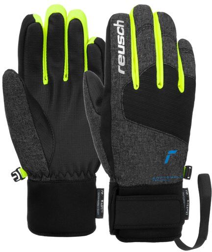 reusch simon r-tex xt junior - guanti da sci - bambino black/grey/yellow 5