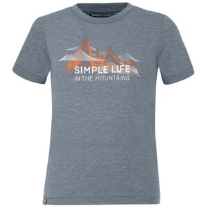Salewa Simple Life Dri-rel K - T-shirt - Bambino Blue/orange/white 116