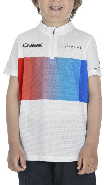 Cube Teamline Rookie S/S - maglia ciclismo - bambino White S