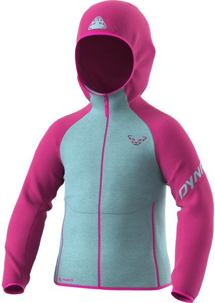 Dynafit Youngstar Polartec Hooded - felpa in pile - bambino Azure/Pink 128