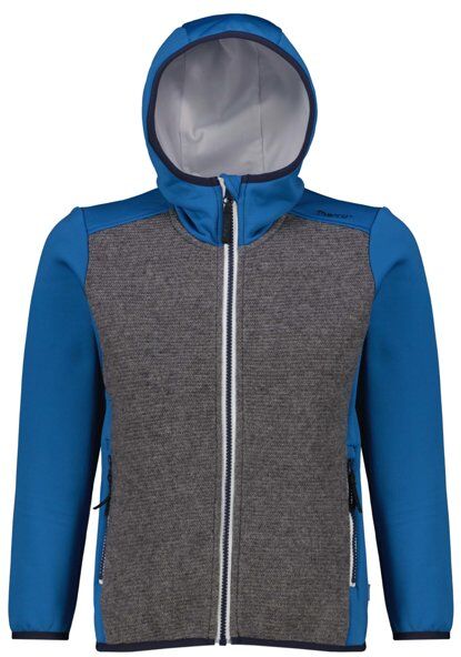 Meru Hamilton Boys Stretch Wool Fix Hood - giacca in pile - bambino Grey/Light Blue 152