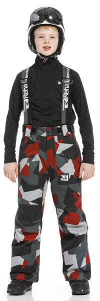 Rehall Digger - pantaloni da sci - bambino Red/Black/Grey 128