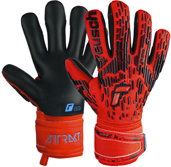 Reusch Attrakt Freegel Silver Junior - guanti da portiere - bambino Red/Black 6