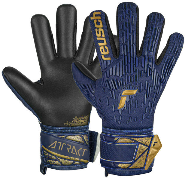 Reusch Attrakt Freegel Silver Junior - guanti da portiere - bambino Blue/Brown 7