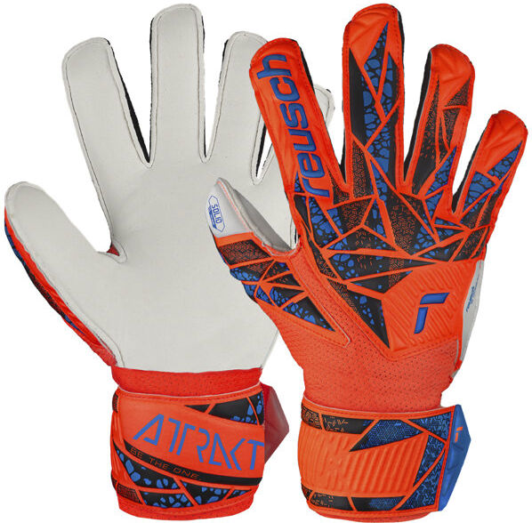 Reusch Attrakt Solid FS Junior - guanti da portiere - bambino Orange/Blue 6