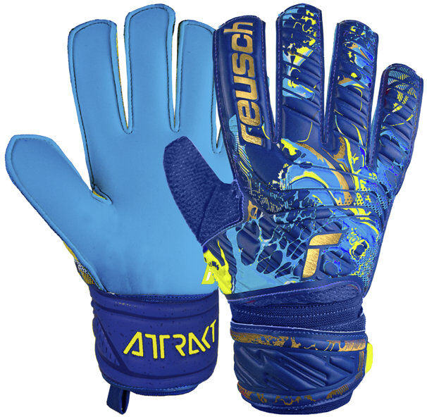 Reusch Attrakt Solid J - guanti da portiere - bambino Blue 7