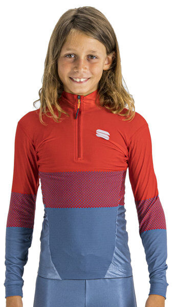 Sportful Squadra Kid's Jersey - maglia sci da fondo - bambino Red/Blue 14