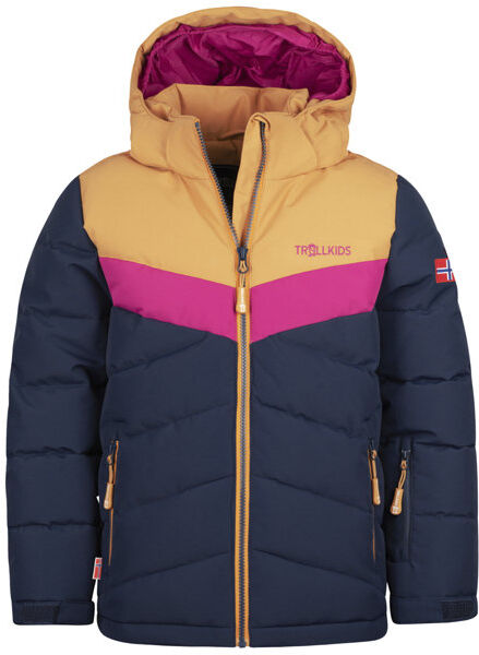 Trollkids Girls Gryllefjord - giacca piumino - bambina Dark Blue/Yellow 164