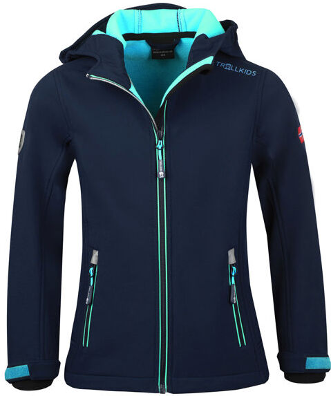 Trollkids Girls Trollfjord - giacca softshell - bambina Blue/Light Blue 128