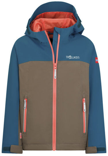 Trollkids Telemark - giacca hardshell - bambino Brown/Blue 116