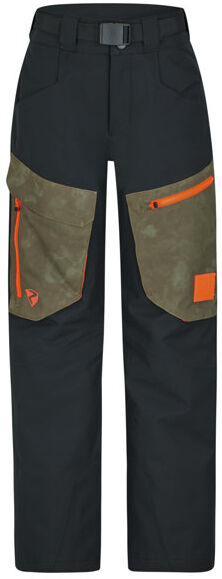 Ziener Akando Jun - pantaloni da sci - bambino Black/Orange/Brown 140