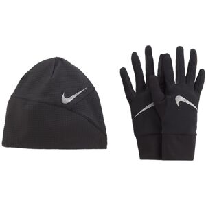 Nike Essential Running Set - guanti e berretto Black/Grey S/M