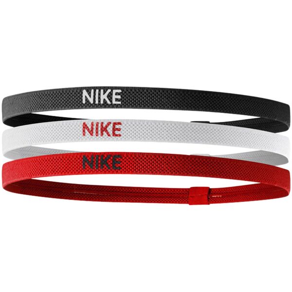 nike elastic 2.0 - fasce per capelli black/white/red