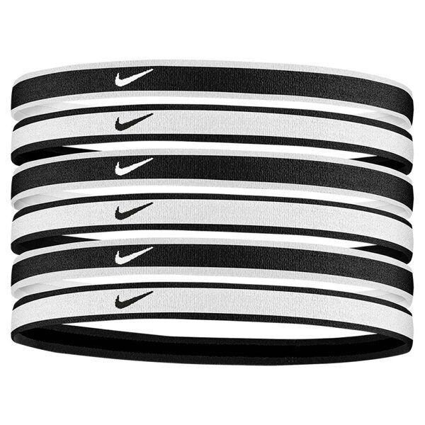 nike swoosh sport hb 2.0 - fasce per capelli white/black one size