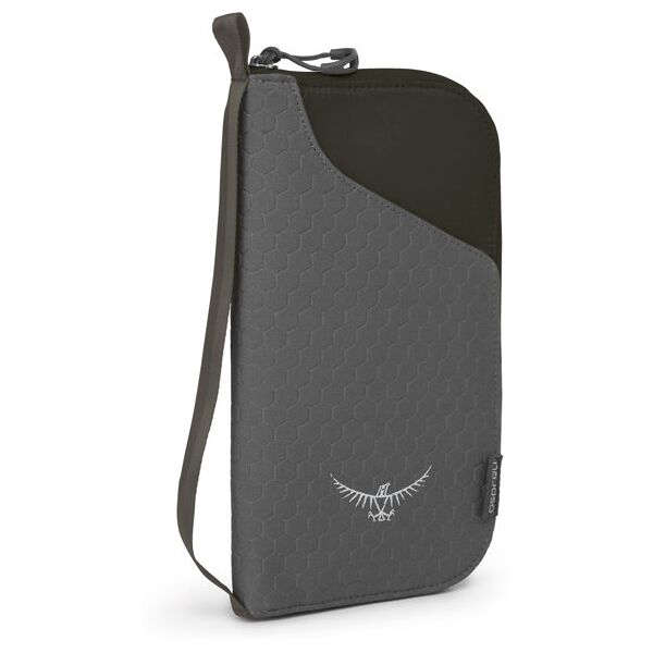 osprey document zip wallet - portafoglio black/grey