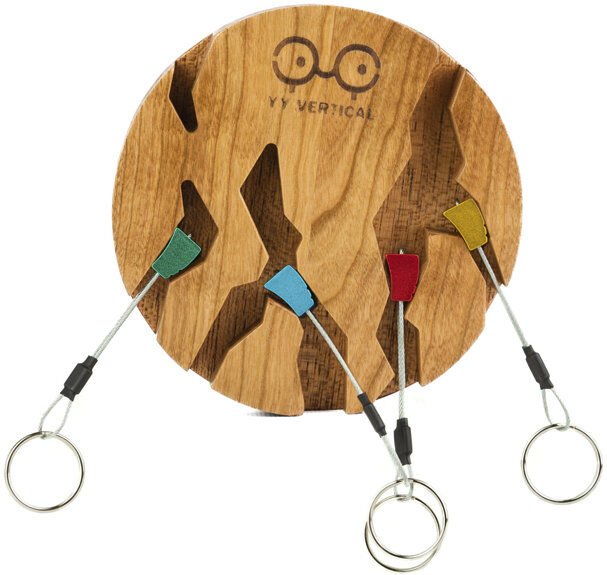 yy vertical circle key holder - portachiavi da parete brown