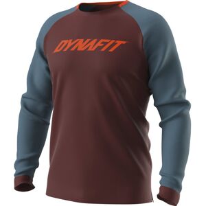 Dynafit Ride L/S M - maglia a maniche lunghe - uomo Dark Red/Light Blue XL