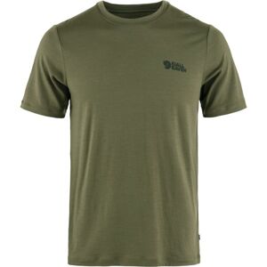 Fjällräven Abisko Wool Logo SS M - T-shirt - uomo Dark Green S