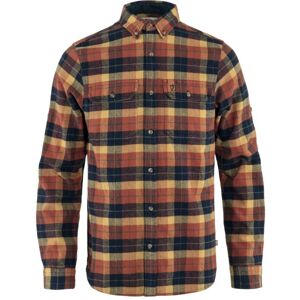 Fjällräven Singi Heavy Flannel - camicia maniche lunghe - uomo Orange/Blue 2XL