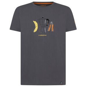 La Sportiva Breakfast - T-shirt - uomo Dark Grey/Yellow/Orange L