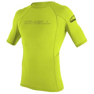 O'Neill Basic Skins S/S Rash Guard - maglia a compressione - uomo Light Green XL