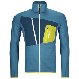 Ortovox Fleece Grid - giacca in pile - uomo Light Blue/Yellow S