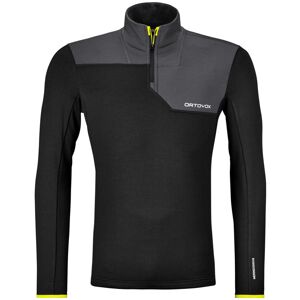 Ortovox Fleece Light Zip M - felpa in pile - uomo Black/Grey/Yellow S