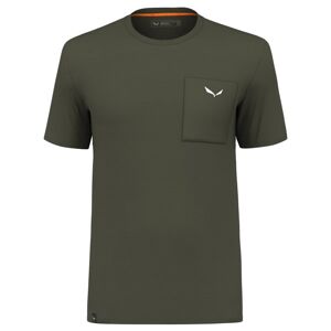 Salewa Pure Logo Pocket Am - T-shirt trekking - uomo Dark Green 48