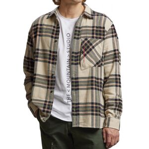 The Mountain Studio Overshirt M - camicia maniche lunghe - uomo Beige/Green S