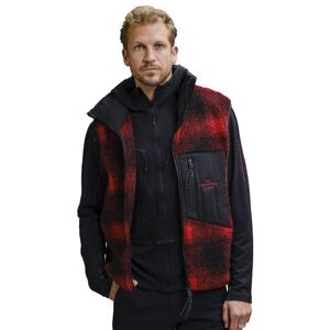 The Mountain Studio Rocky Mountain Check Vest M - gilet in pile - uomo Red/Black M