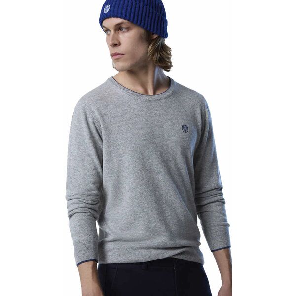 north sails knitwear m - maglione - uomo light grey 2xl