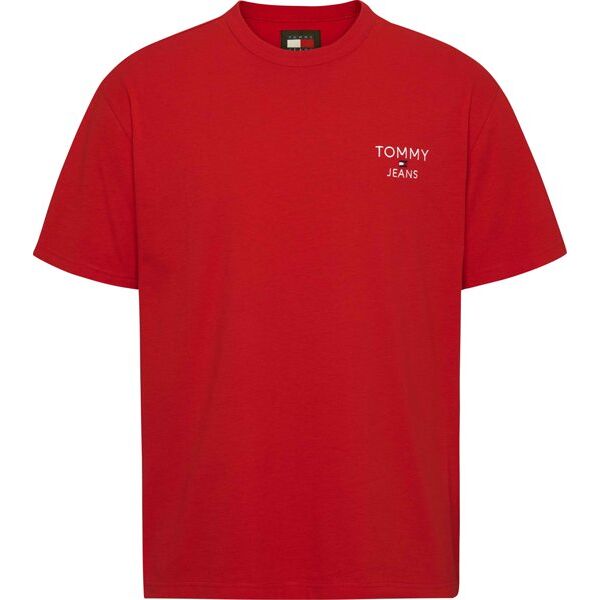 tommy jeans regular corp m - t-shirt - uomo red l