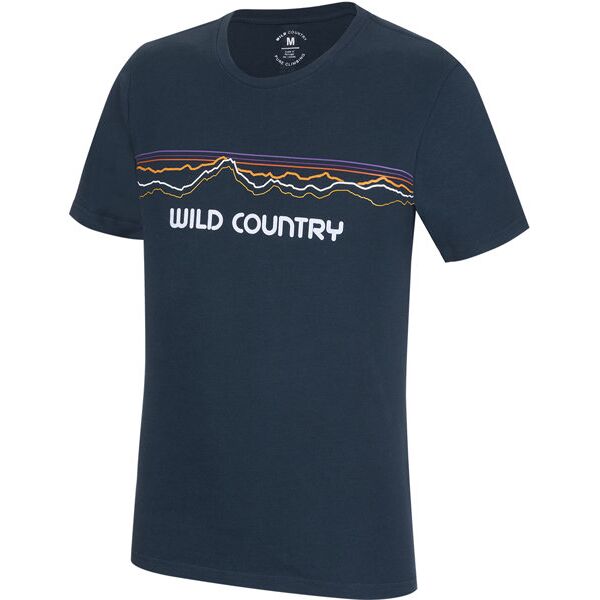wild country stamina - t-shirt arrampicata - uomo dark blue/white m