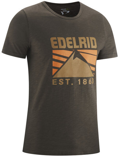 Edelrid Highball IV - T-shirt - uomo Dark Brown/Orange XS